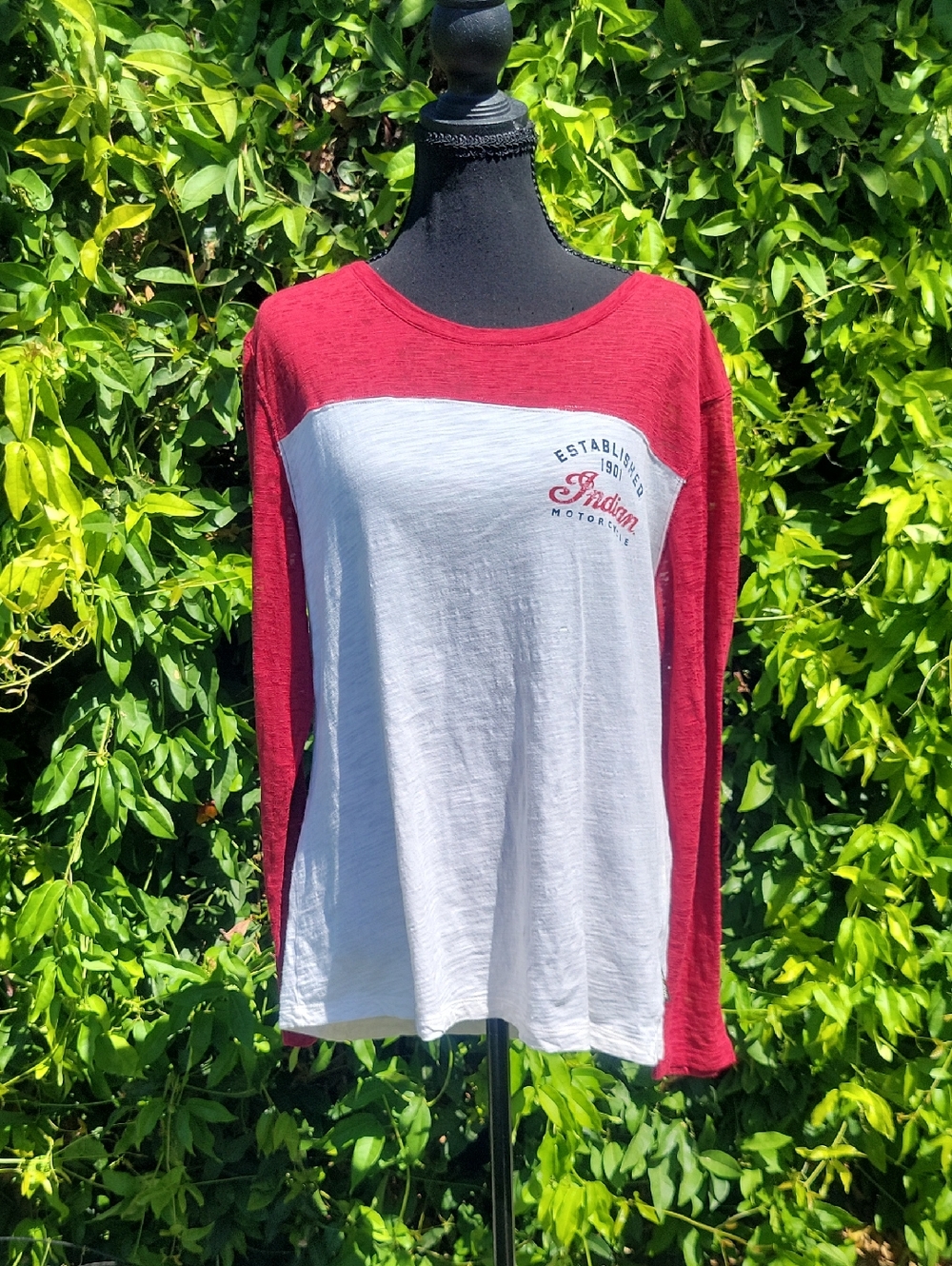 Indian Motorcycle Women’s Two-Tone Long-Sleeve Raglan Tee - XL